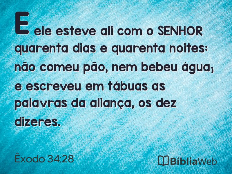 Êxodo 34:28 em imagem para compartilhar