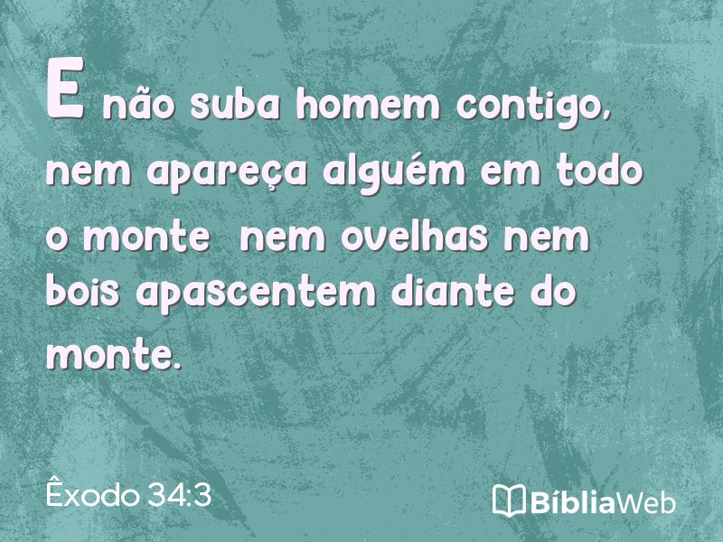 Êxodo 34:3 em imagem para compartilhar
