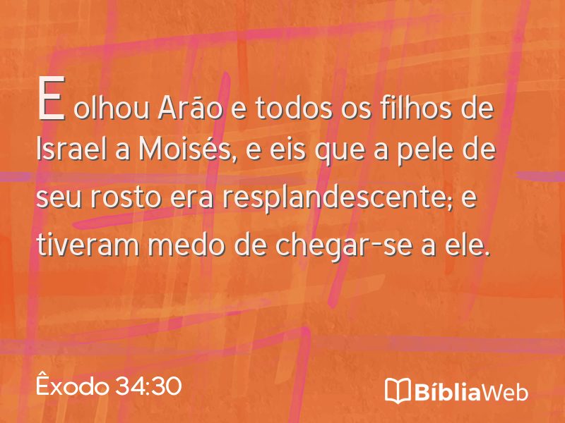 Êxodo 34:30 em imagem para compartilhar