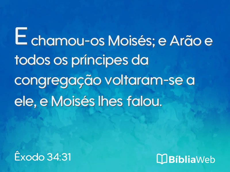 Êxodo 34:31 em imagem para compartilhar