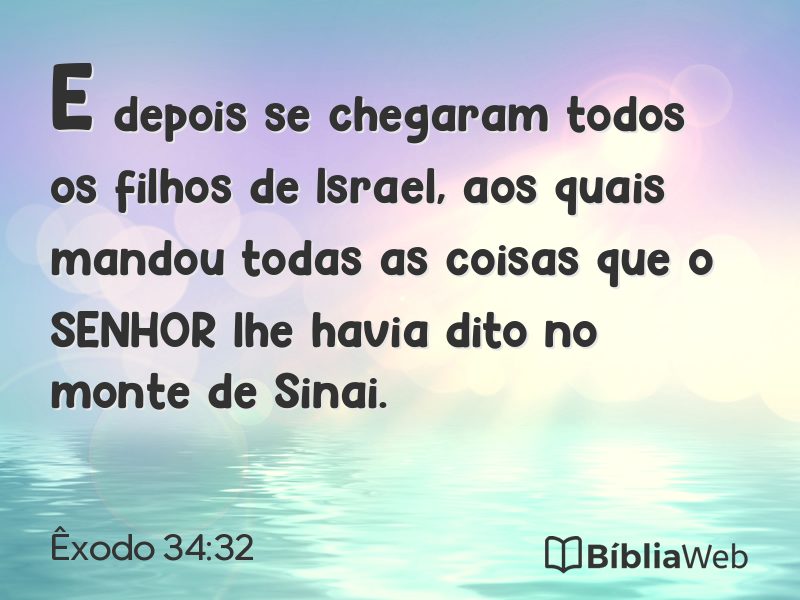 Êxodo 34:32 em imagem para compartilhar
