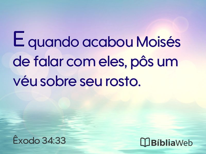 Êxodo 34:33 em imagem para compartilhar