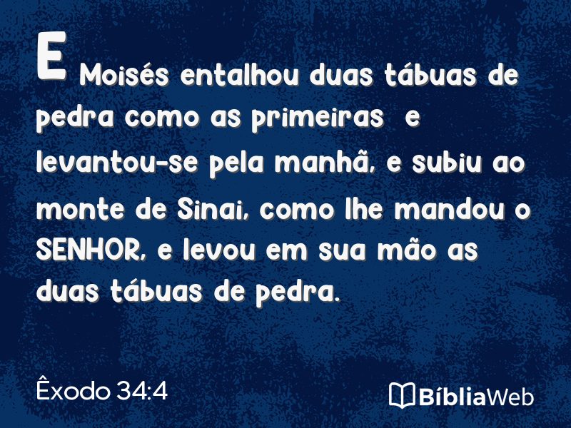 Êxodo 34:4 em imagem para compartilhar