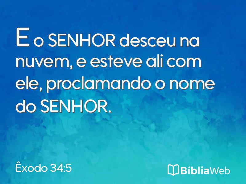 Êxodo 34:5 em imagem para compartilhar