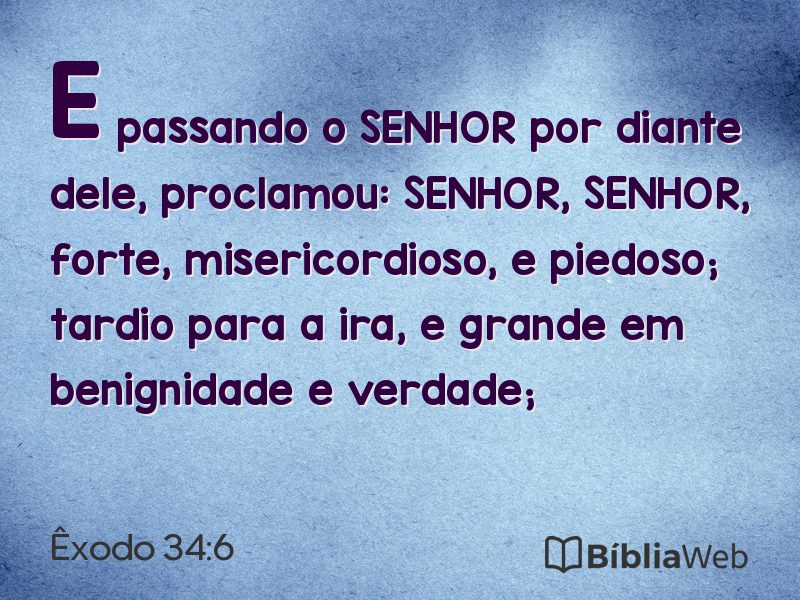 Êxodo 34:6 em imagem para compartilhar