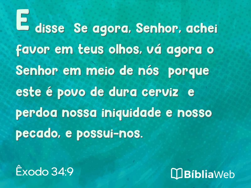 Êxodo 34:9 em imagem para compartilhar