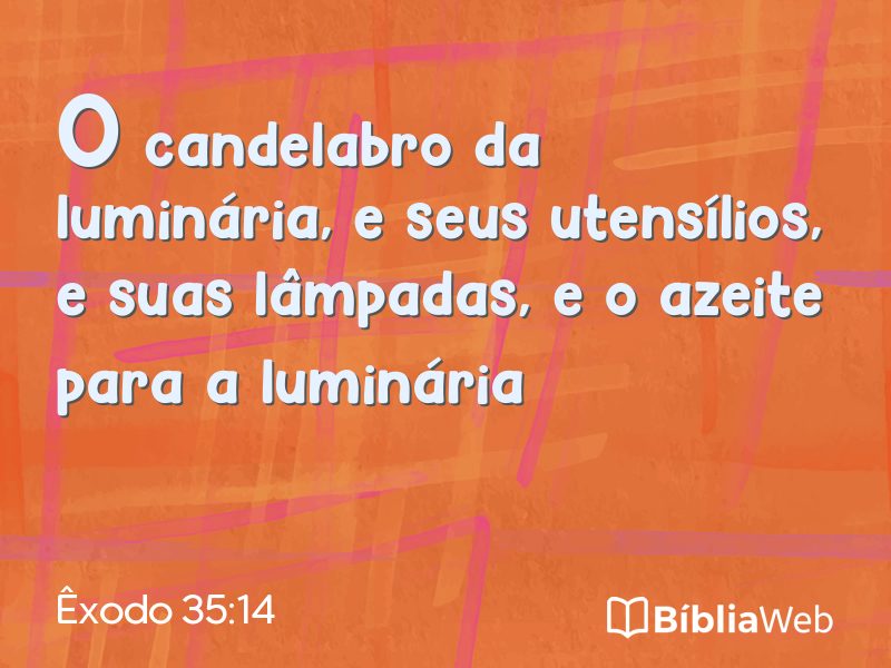 Êxodo 35:14 em imagem para compartilhar