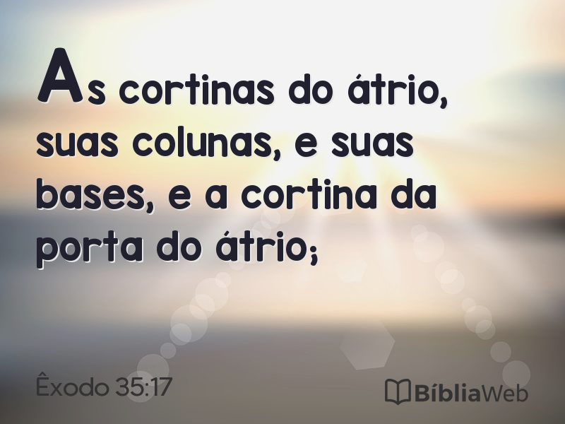 Êxodo 35:17 em imagem para compartilhar