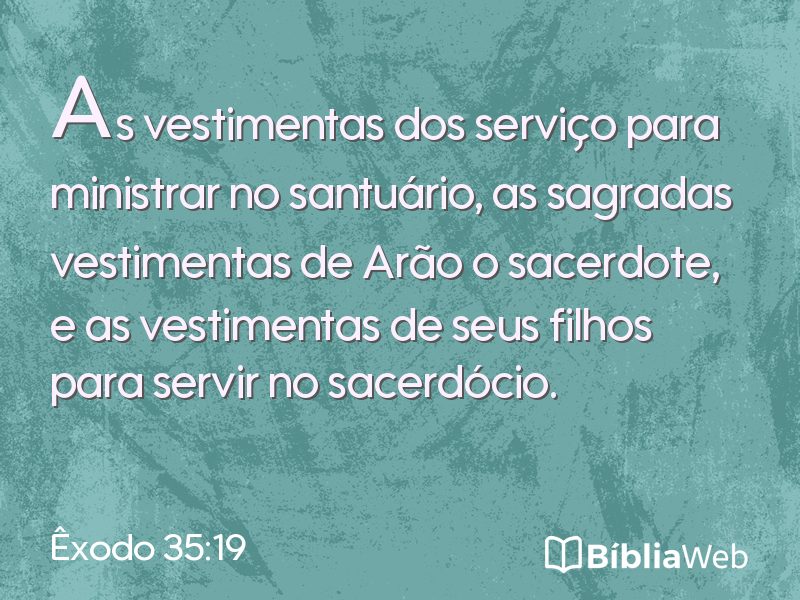 Êxodo 35:19 em imagem para compartilhar