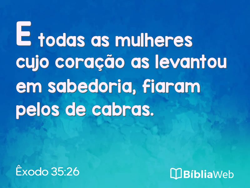 Êxodo 35:26 em imagem para compartilhar