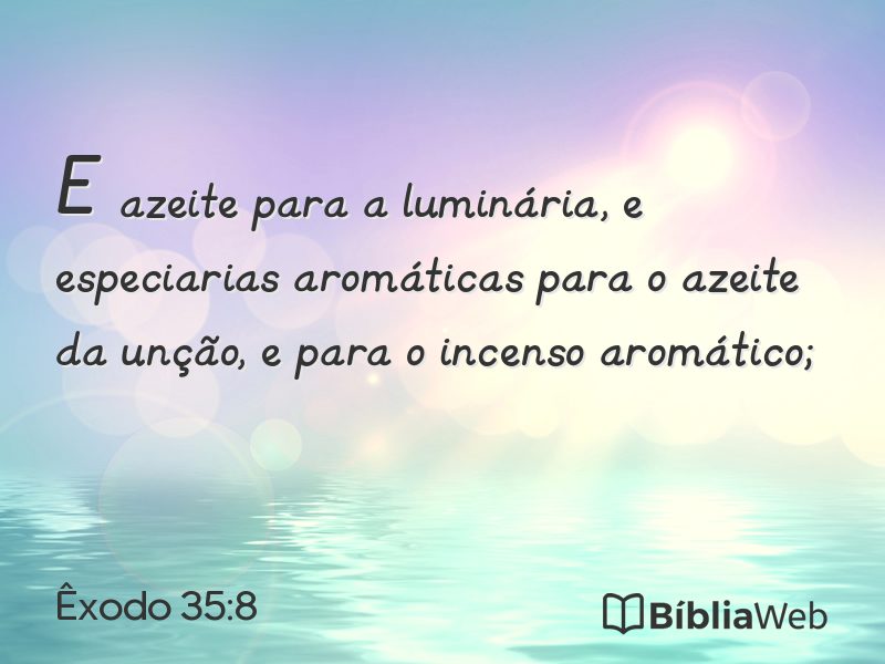 Êxodo 35:8 em imagem para compartilhar