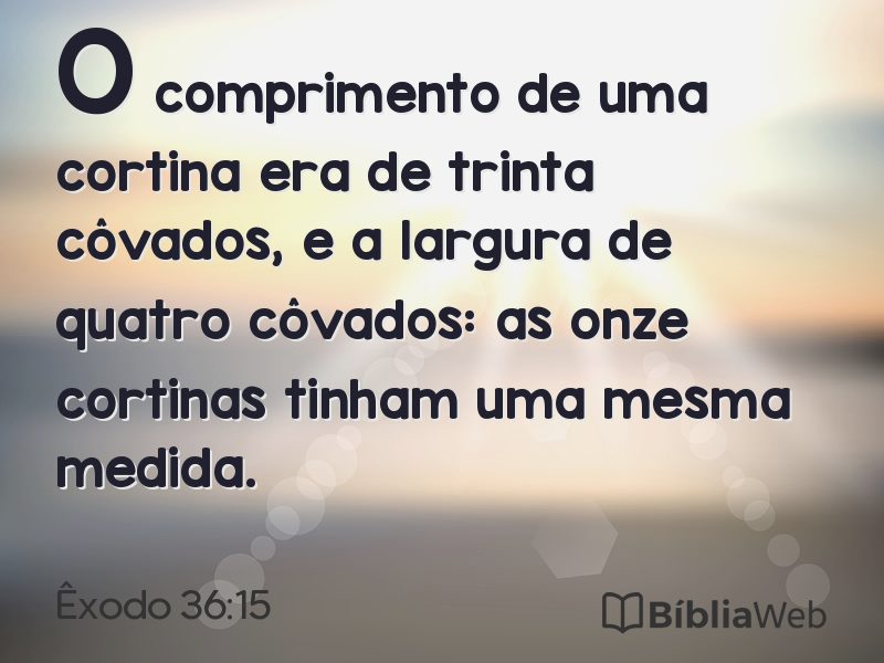 Êxodo 36:15 em imagem para compartilhar