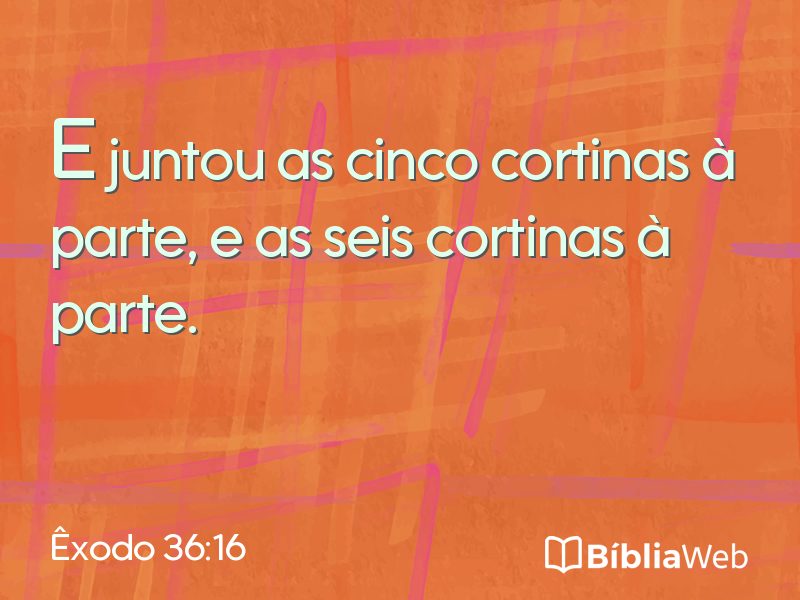Êxodo 36:16 em imagem para compartilhar