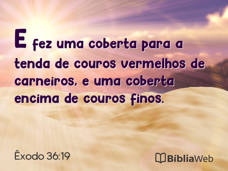 Êxodo 36:19 em imagem para compartilhar
