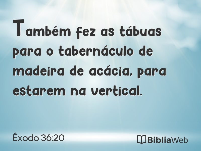 Êxodo 36:20 em imagem para compartilhar