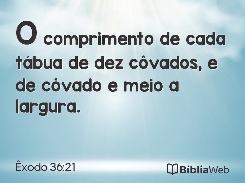 Êxodo 36:21 em imagem para compartilhar