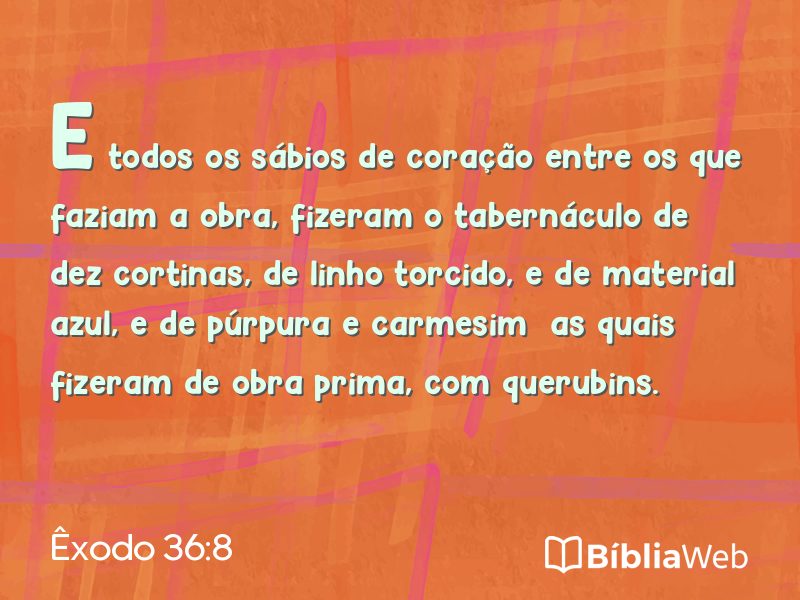 Êxodo 36:8 em imagem para compartilhar