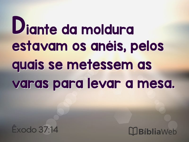Êxodo 37:14 em imagem para compartilhar