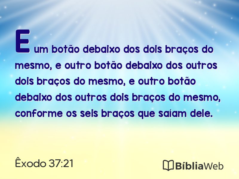 Êxodo 37:21 em imagem para compartilhar