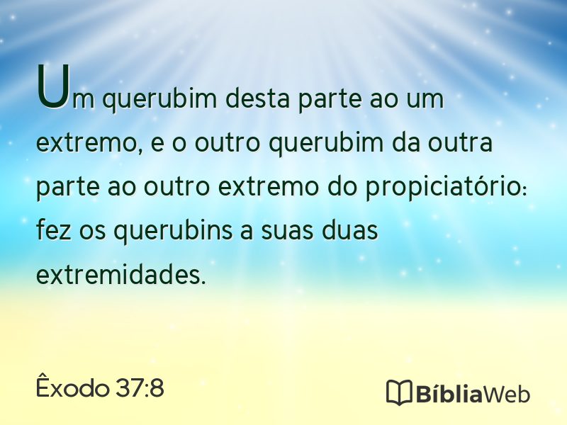 Êxodo 37:8 em imagem para compartilhar