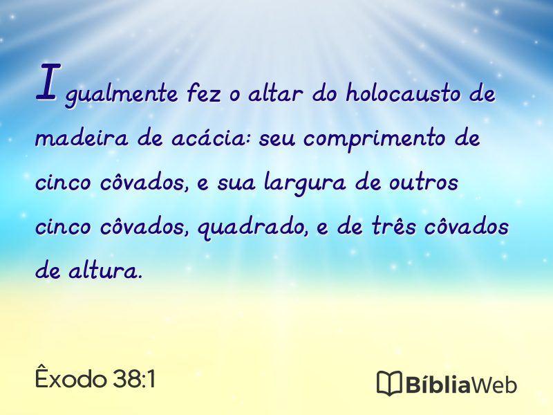 Êxodo 38:1 em imagem para compartilhar