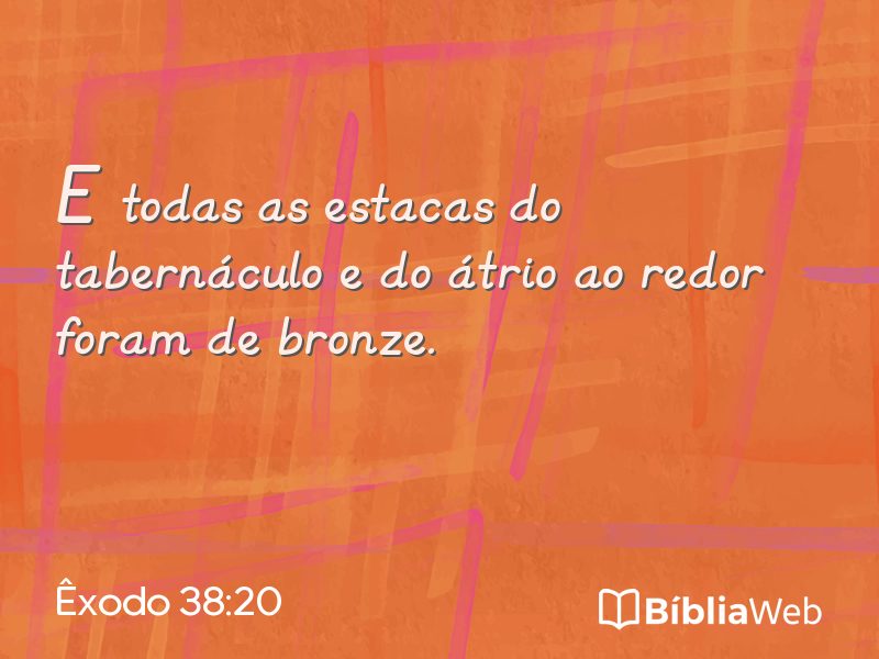 Êxodo 38:20 em imagem para compartilhar