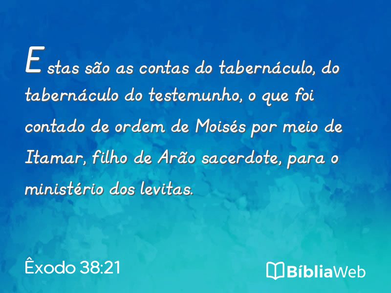 Êxodo 38:21 em imagem para compartilhar