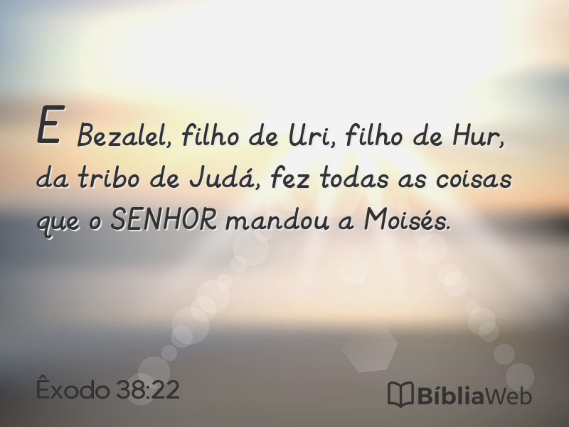 Êxodo 38:22 em imagem para compartilhar