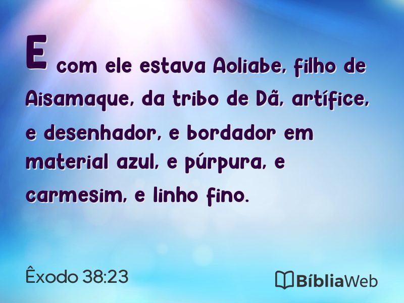 Êxodo 38:23 em imagem para compartilhar