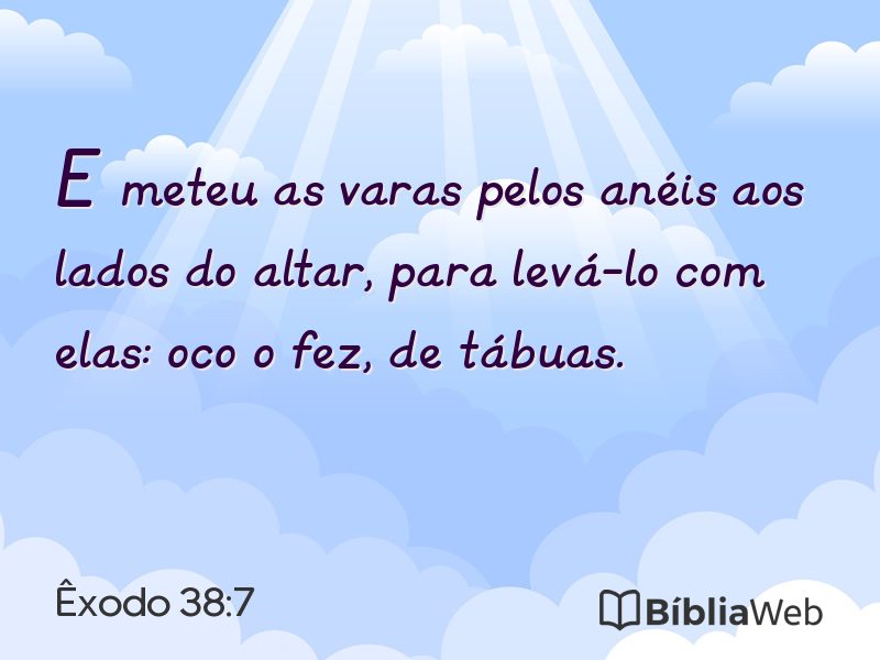 Êxodo 38:7 em imagem para compartilhar