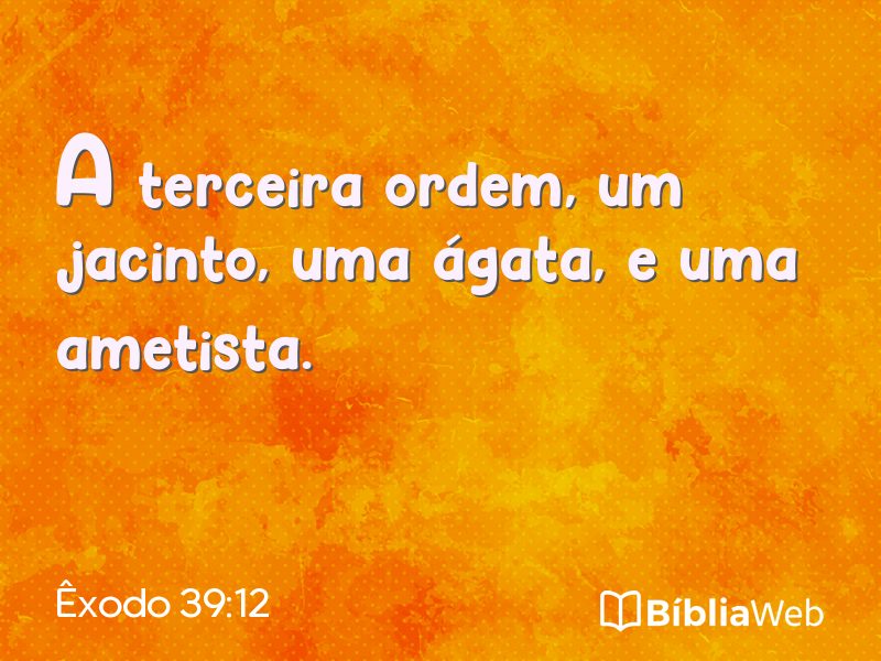 Êxodo 39:12 em imagem para compartilhar