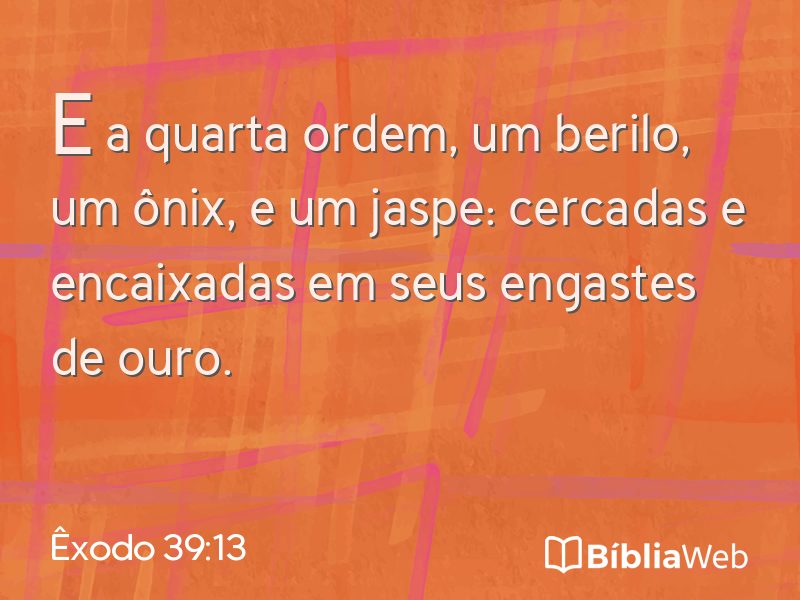 Êxodo 39:13 em imagem para compartilhar
