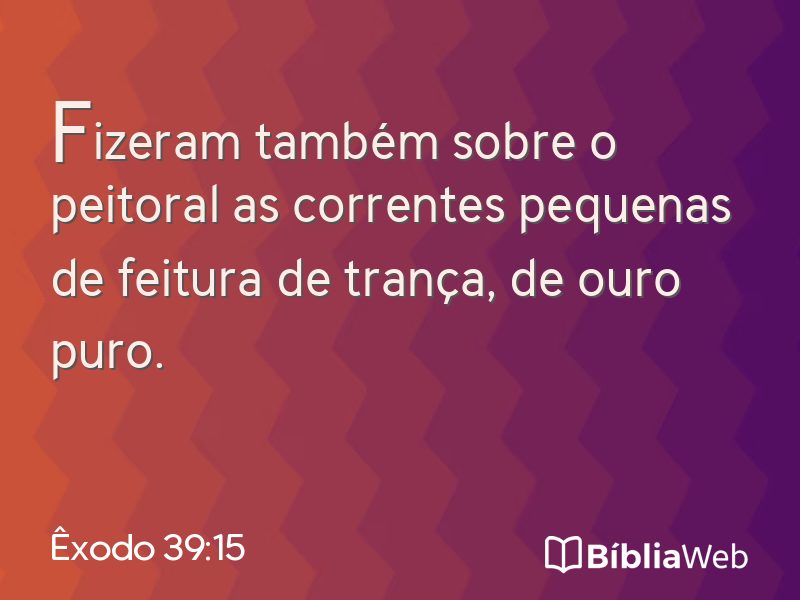 Êxodo 39:15 em imagem para compartilhar