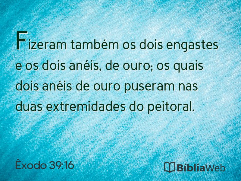Êxodo 39:16 em imagem para compartilhar
