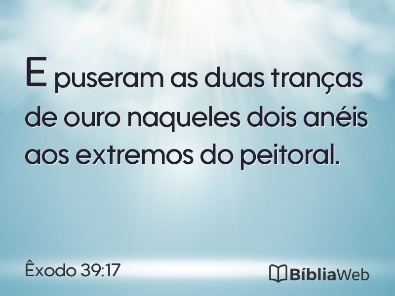 Êxodo 39:17 em imagem para compartilhar