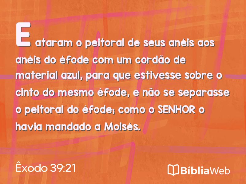 Êxodo 39:21 em imagem para compartilhar