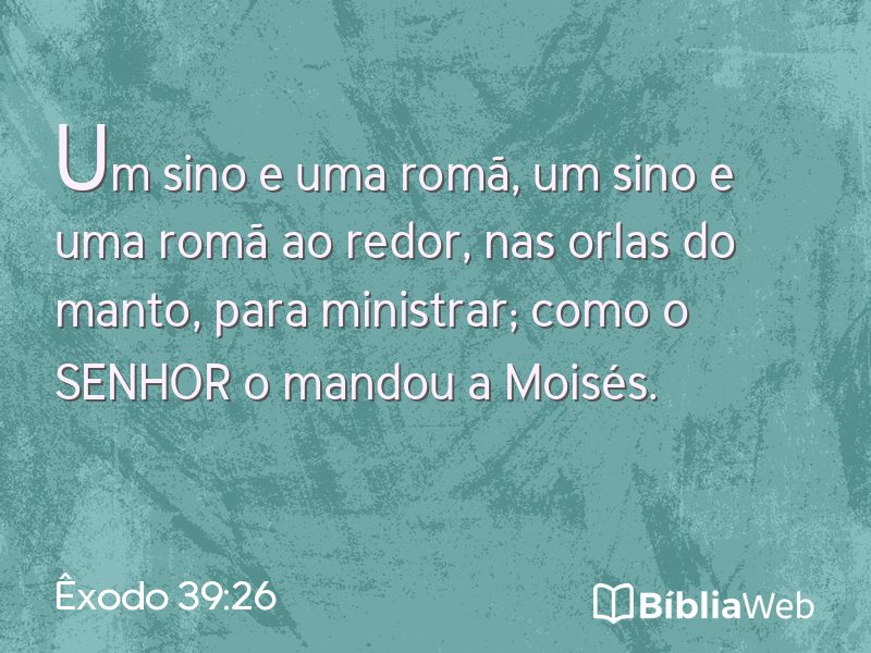 Êxodo 39:26 em imagem para compartilhar