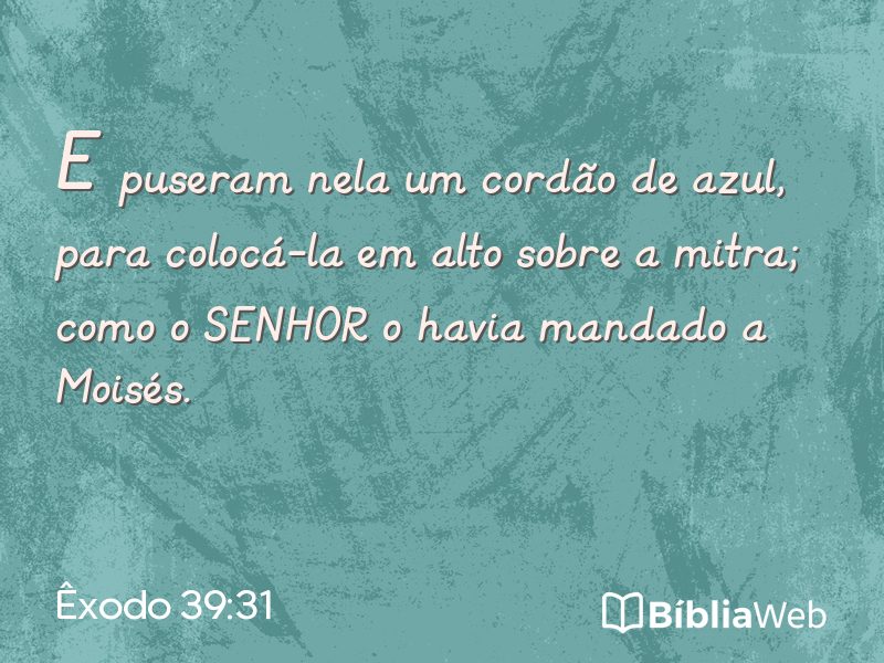 Êxodo 39:31 em imagem para compartilhar