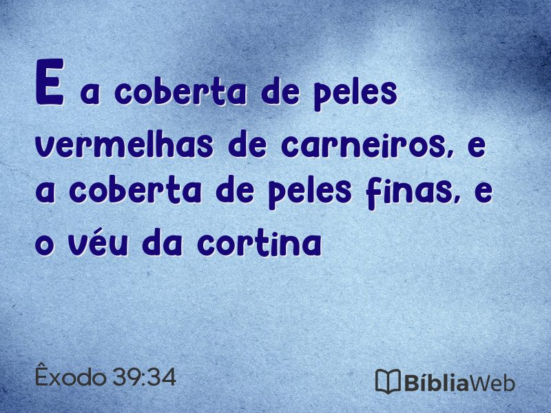 Êxodo 39:34 em imagem para compartilhar