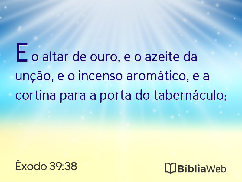 Êxodo 39:38 em imagem para compartilhar