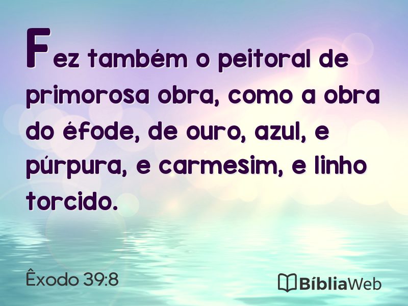Êxodo 39:8 em imagem para compartilhar