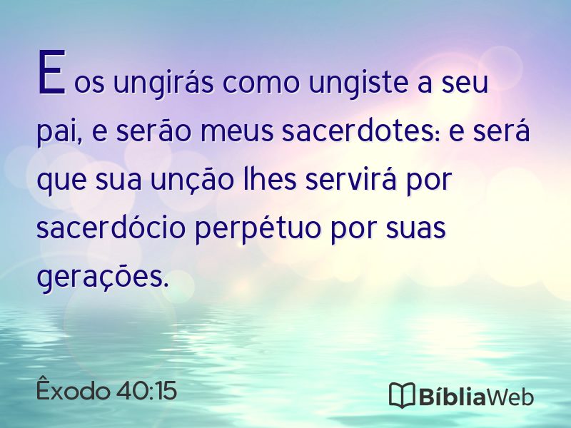 Êxodo 40:15 em imagem para compartilhar
