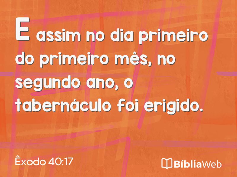 Êxodo 40:17 em imagem para compartilhar