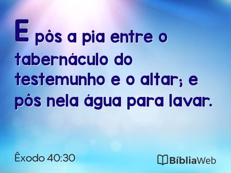 Êxodo 40:30 em imagem para compartilhar