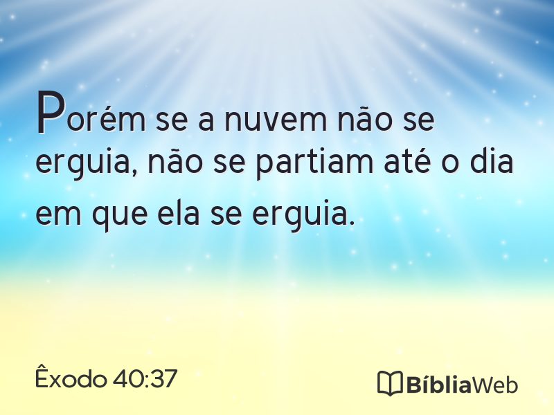 Êxodo 40:37 em imagem para compartilhar