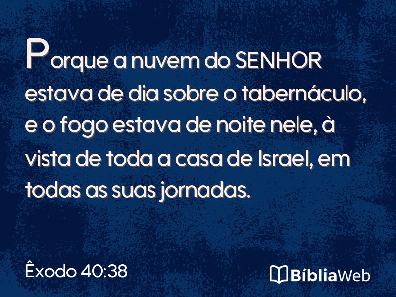 Êxodo 40:38 em imagem para compartilhar