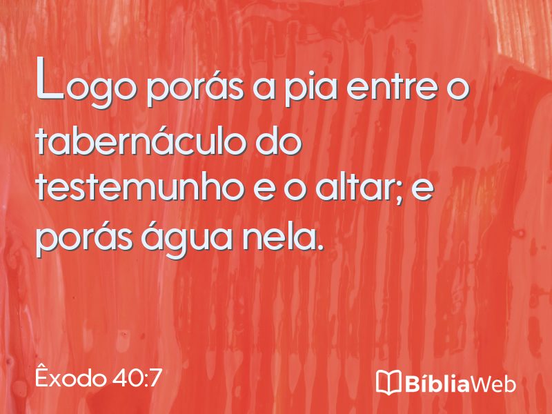 Êxodo 40:7 em imagem para compartilhar