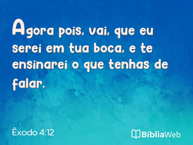 Êxodo 4:12 em imagem para compartilhar