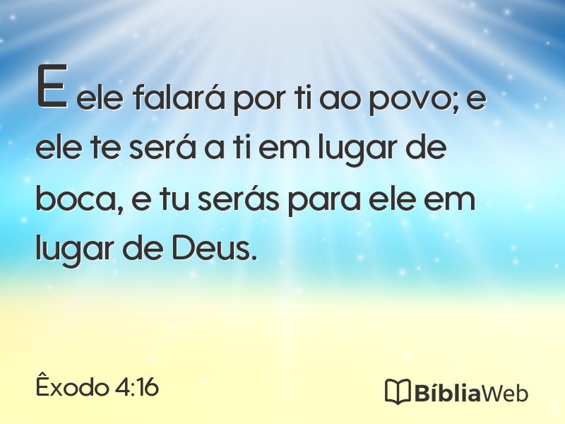 Êxodo 4:16 em imagem para compartilhar