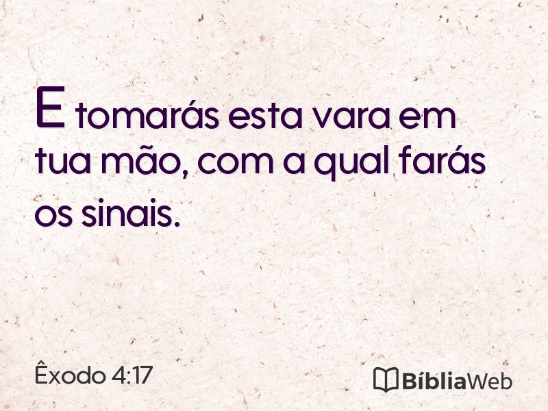 Êxodo 4:17 em imagem para compartilhar